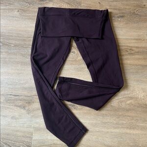 Lululemon Athletica Dark Purple Leggings unique opening on both sides